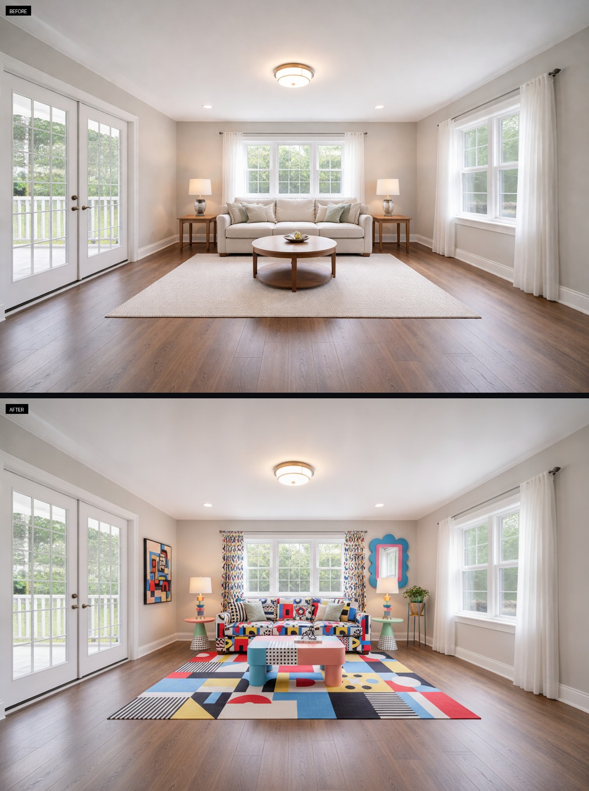 How a Quiet Living Room Found Its Playful Memphis