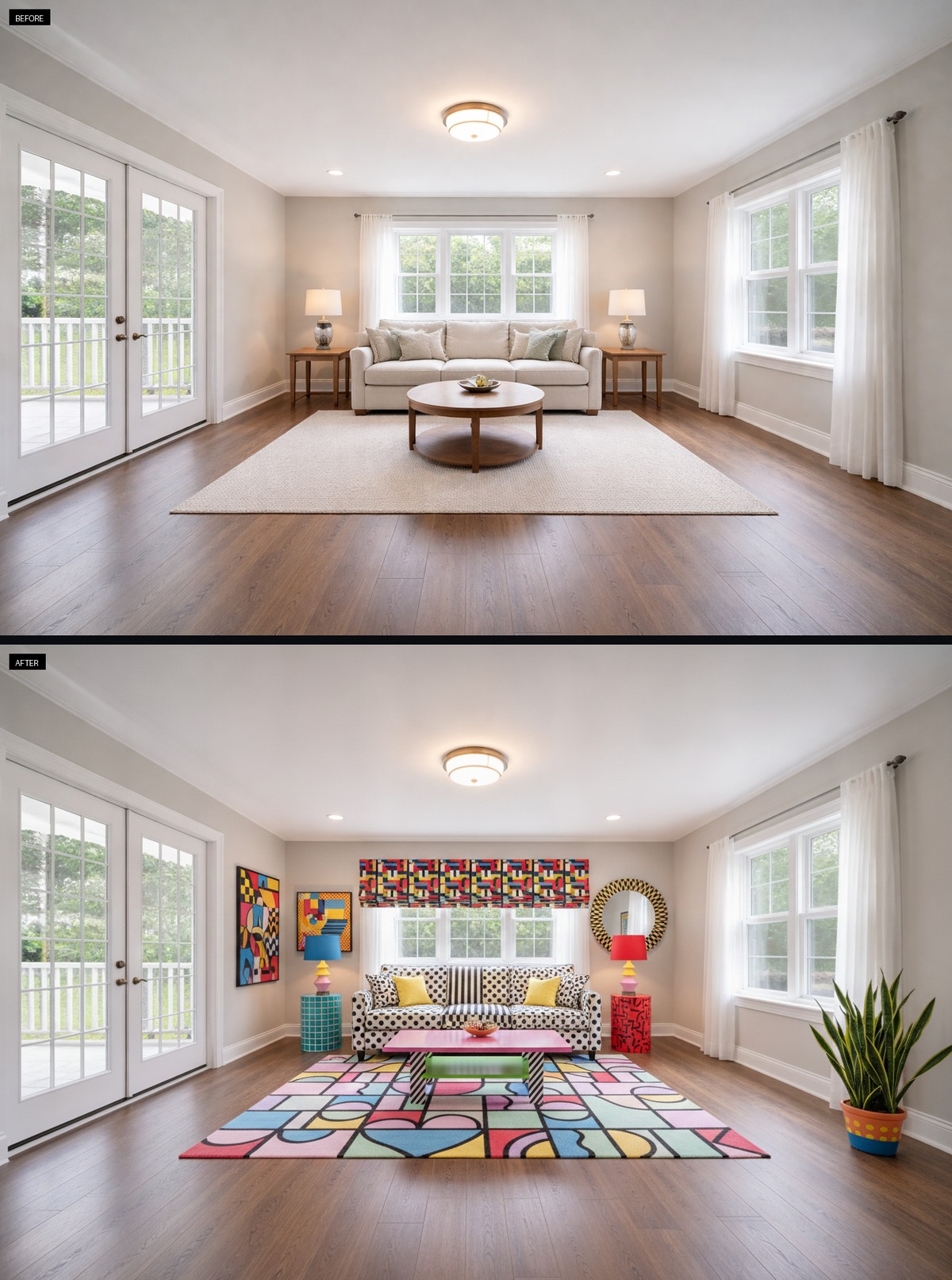 Vibrant Memphis Energy Anchored By Playful Patterns